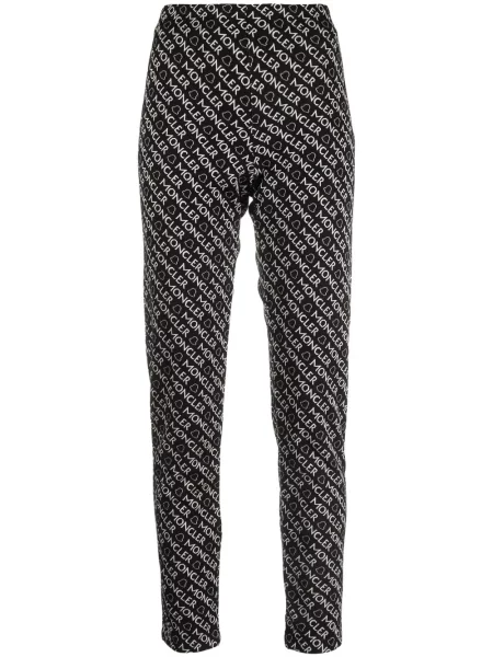 Pantaloni Moncler cu imagine din jerseu negru