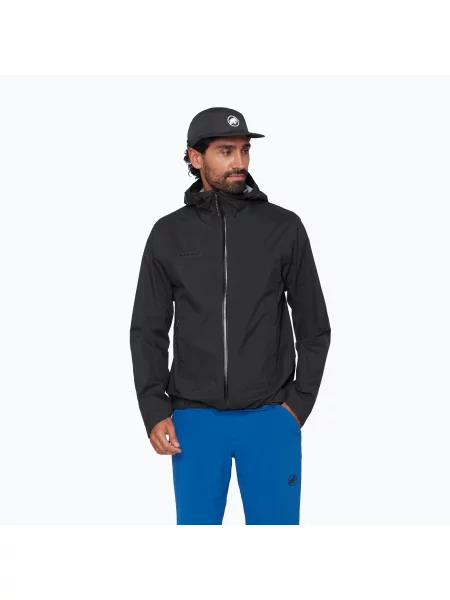Geacă împotriva vântului pentru bărbați Mammut Ducan HS Hooded black negru