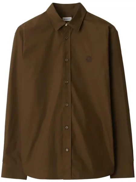 Cămașă Burberry cu broderie maro