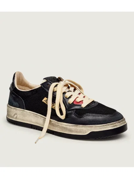Autry Sneakers Sup Vint cu adaos de piele negru