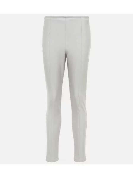 Jeździć na nartach spodnie dresowe Jet Set z wysoką talią srebrne