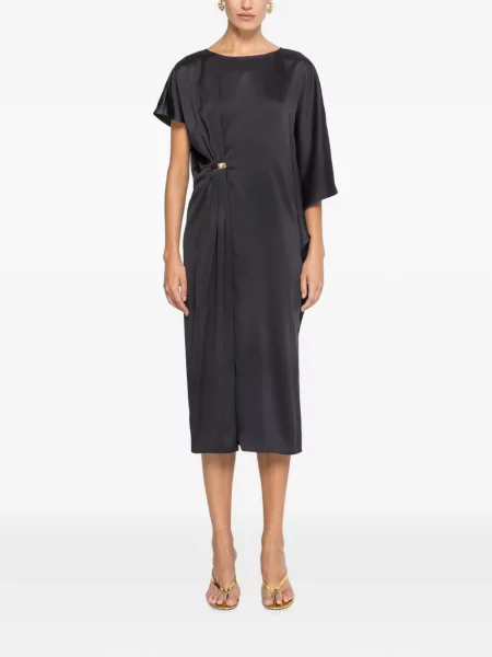 Rochie midi Nissa din satin negru