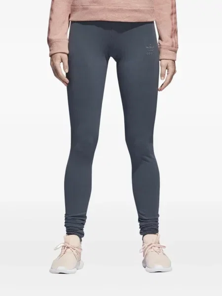 Legginsy Adidas z nadrukiem frotte retro zielone