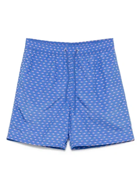 Kąpielówki Paul & Shark z nadrukiem niebieskie