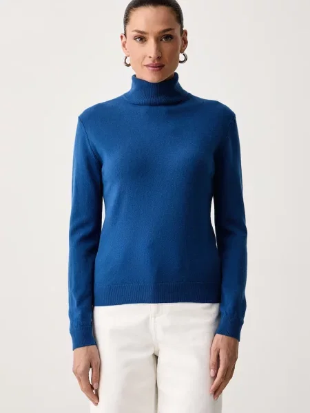 United Colors of Benetton dolčevita za žene od vune plava