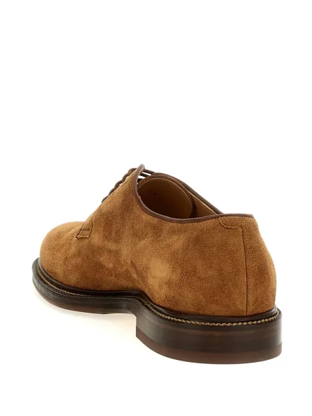 Σκαρπίνια derby Brunello Cucinelli σουέτ καφέ
