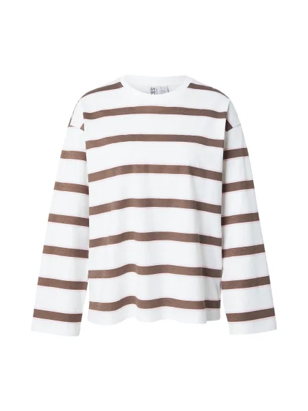 PIECES Tricou PCMila maro / roz alb