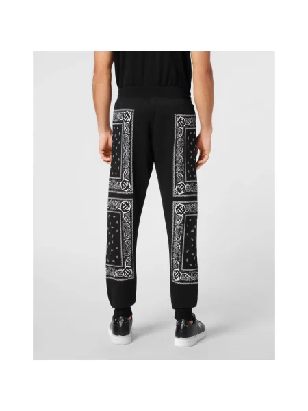 Spodnie Philipp Plein z wzorem paisley czarne