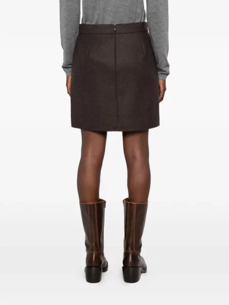 Μάλλινη φούστα Max Mara γκρι