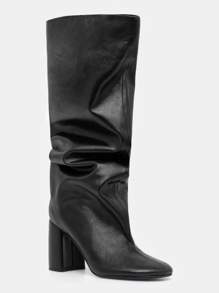 Кожаные сапоги Answear.lab черные