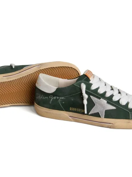 Кожени маратонки Golden Goose зелено