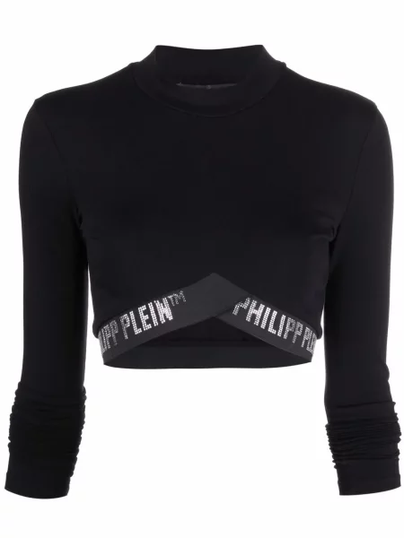 Top Philipp Plein alergare cu autograf negru