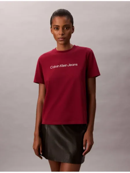 Calvin Klein Jeans Tricou bordo