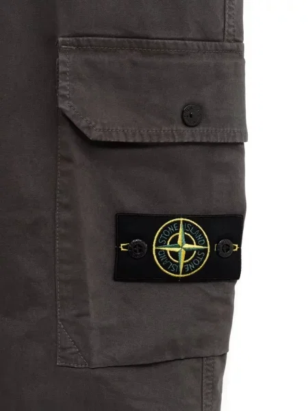 Pantaloni cargo Stone Island cu strasuri gri