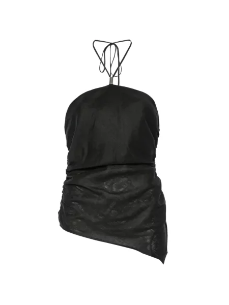 Bluzka Semicouture z dekoltem halter czarna