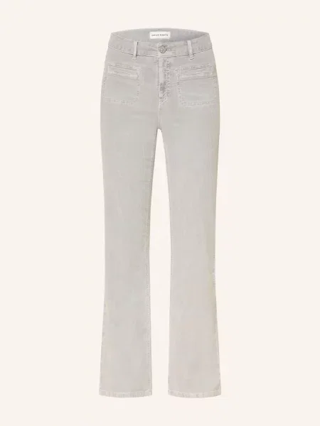 Opus Pants Manšestrové Kalhoty Melly Fresh hazy fog melange