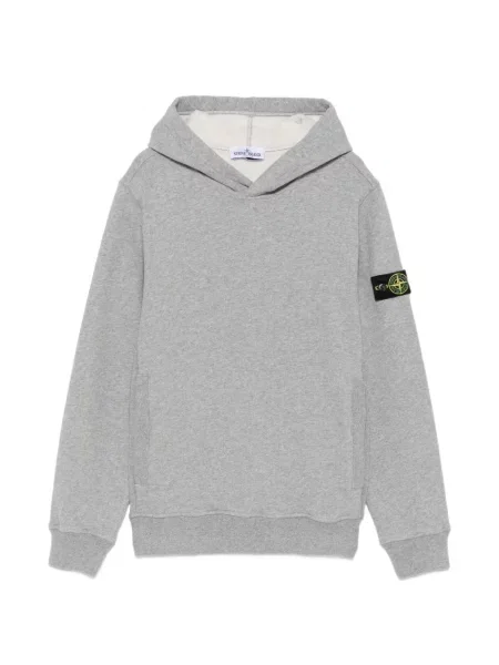 Bluza z kapturem dziecięca Stone Island szara