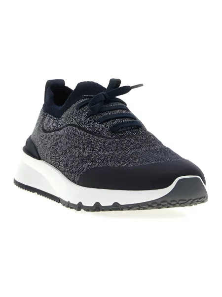 Dzianinowe sneakersy Brunello Cucinelli szare