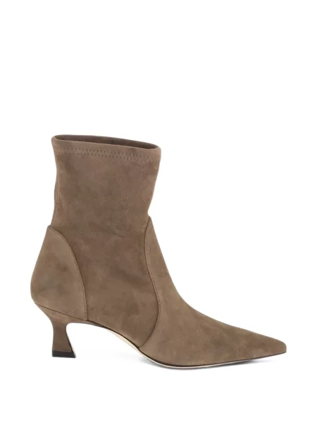 Cizme scurte Stuart Weitzman din piele de căprioară maro