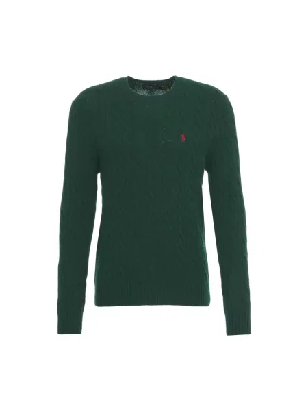Sweter Polo Ralph Lauren z kaszmiru klasyczny zielony