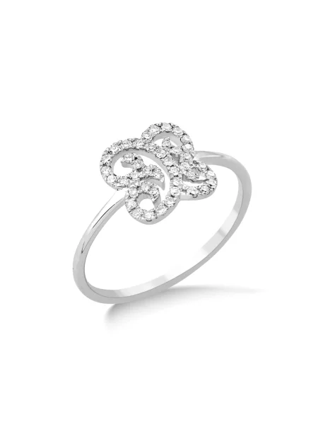 DIAMANT LETERNEL Prsteň Ring aus Weißgold mit Diamant strieborná