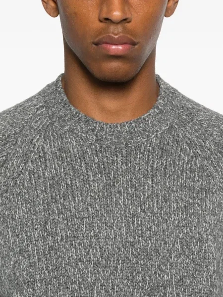 Pulover Stone Island cu decolteu rotund cu strasuri gri