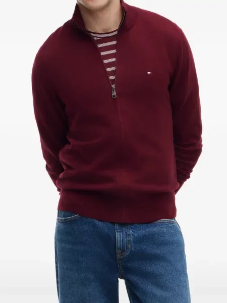 Cardigan Tommy Hilfiger cu autograf roșu