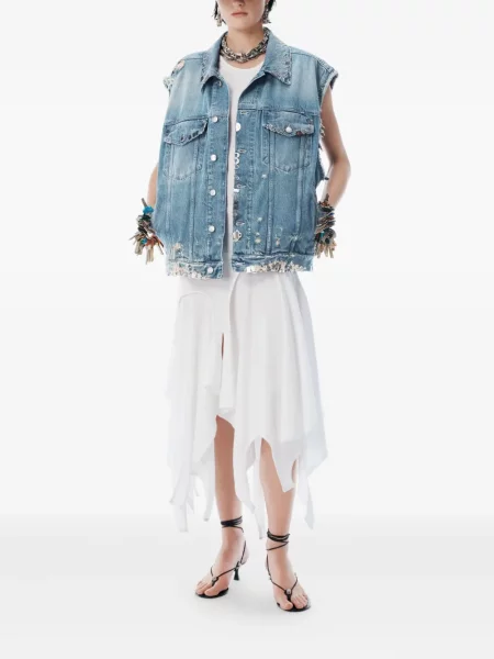 Vestă denim Alexander Wang negru