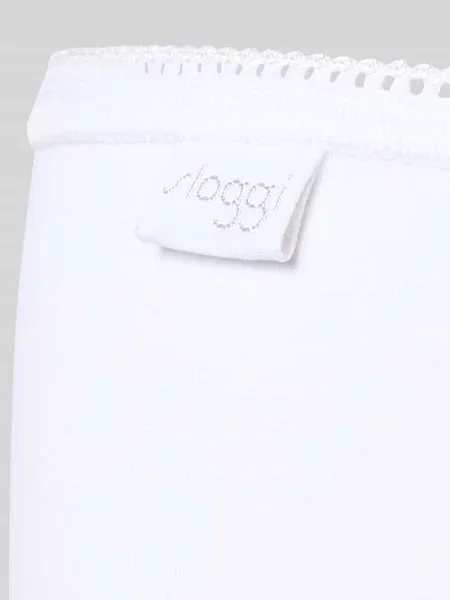 Figi z detalem z logo w zestaw 3 szt. Sloggi białe