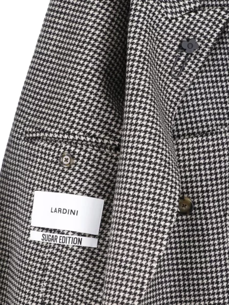 Двуредно яке Lardini с пепитена шарка сиво