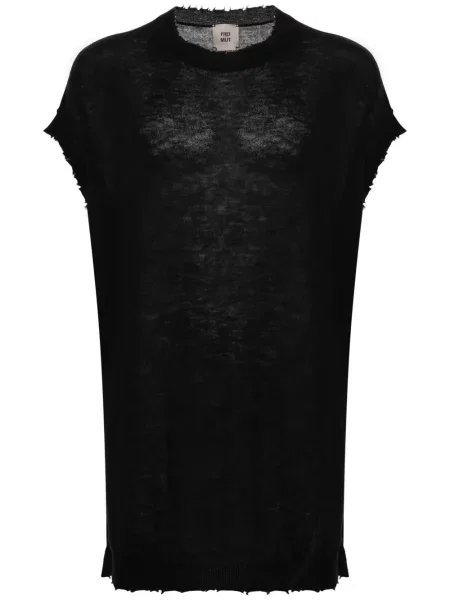 Tricou Frei-mut din cașmir zdrențuiți negru
