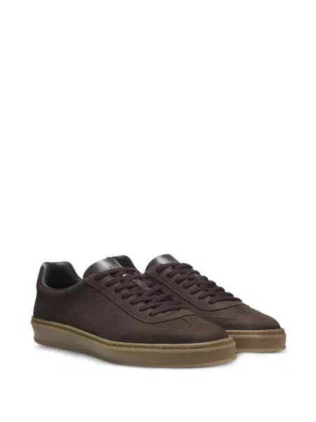 Sneakerși Boss din piele maro