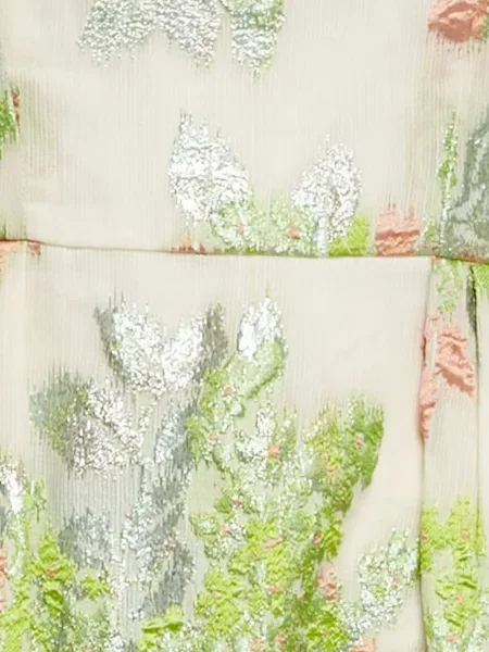Rochie Max Mara cu model floral din jacard de costum