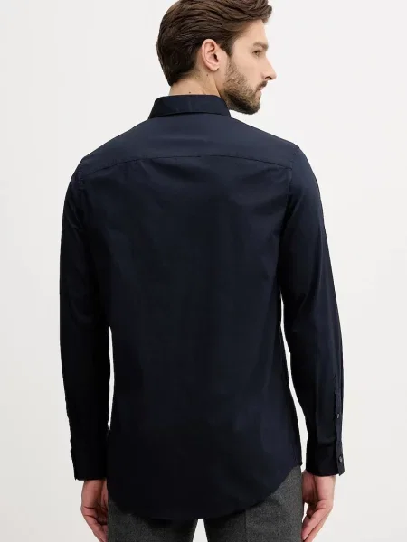 Košile Armani Exchange tmavomodrá regular s klasickým límcem