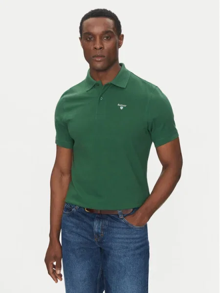 Barbour Tricou polo Original Sports Tailored Fit verde