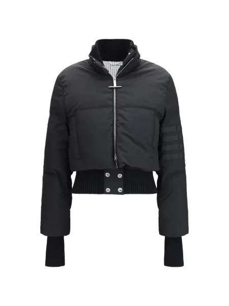 Lung geacă Thom Browne negru