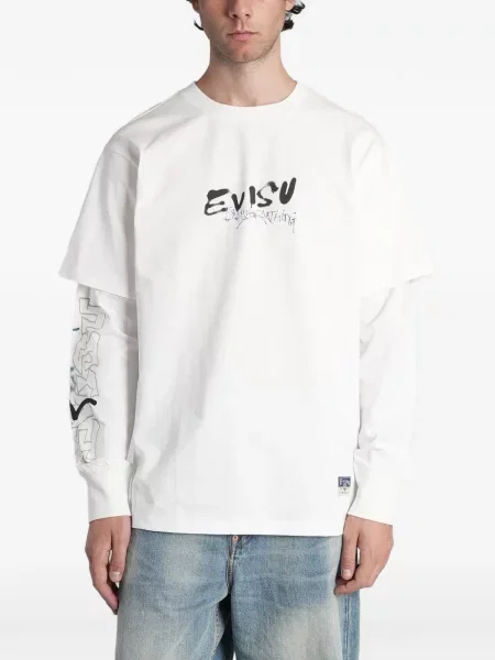 Tricou Evisu cu imagine alb