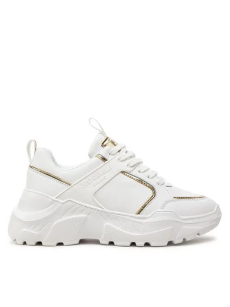 Just Cavalli De piele sneakers alb