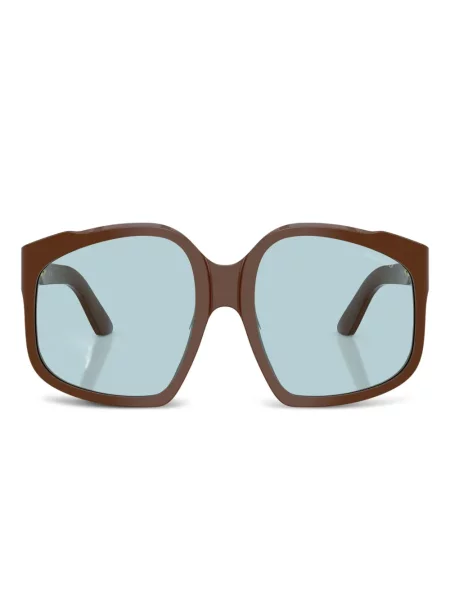 Ochelari de soare Miu Miu Eyewear cu imprimeu geometric maro