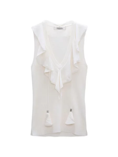 Top Dorothee Schumacher cu volane alb