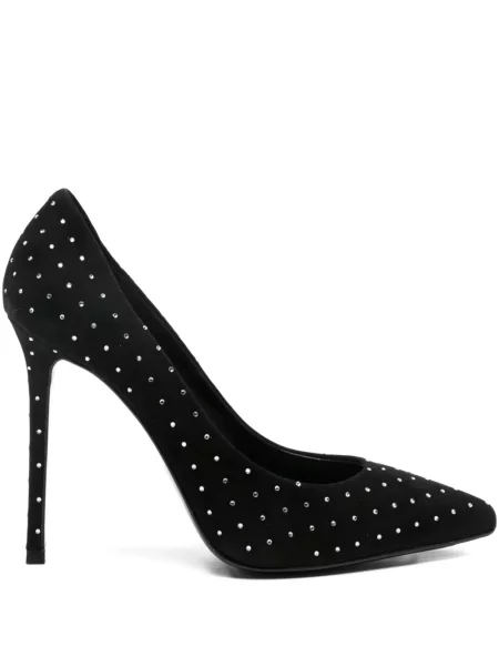 Pantofi cu toc Le Silla din piele de căprioară de cristal negru