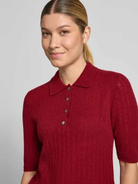 Koszulka polo o kroju slim fit z czystego kaszmiru Christian Berg Woman