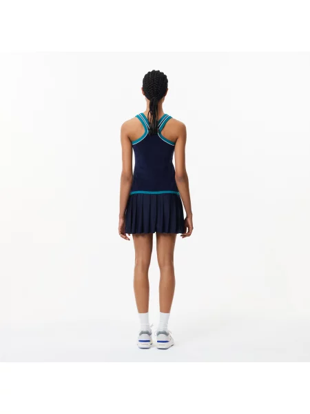 Lacoste Sukienka Flare Fit Strappy biały