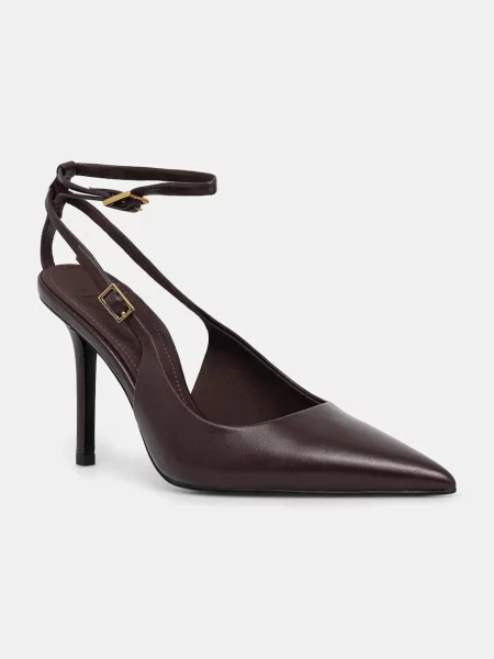 Кожаные туфли Answear.lab бордовые