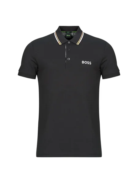 Tricou polo Boss stretch negru