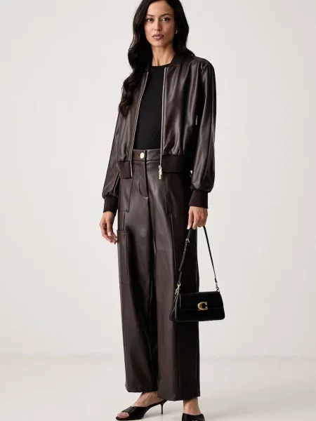 Armani Exchange куртка-бомбер з імітації замші
