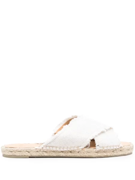 Espadrile Castaner fără toc alb
