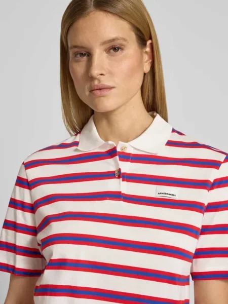 Koszulka polo w kroju loose fit z czystej bawełny Model STRIPE POLO' Armedangels czerwone