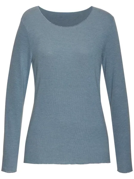 LASCANA Tricou fumuriu albastru