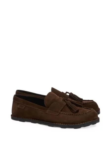 Pantofi loafer Moschino din piele de căprioară maro